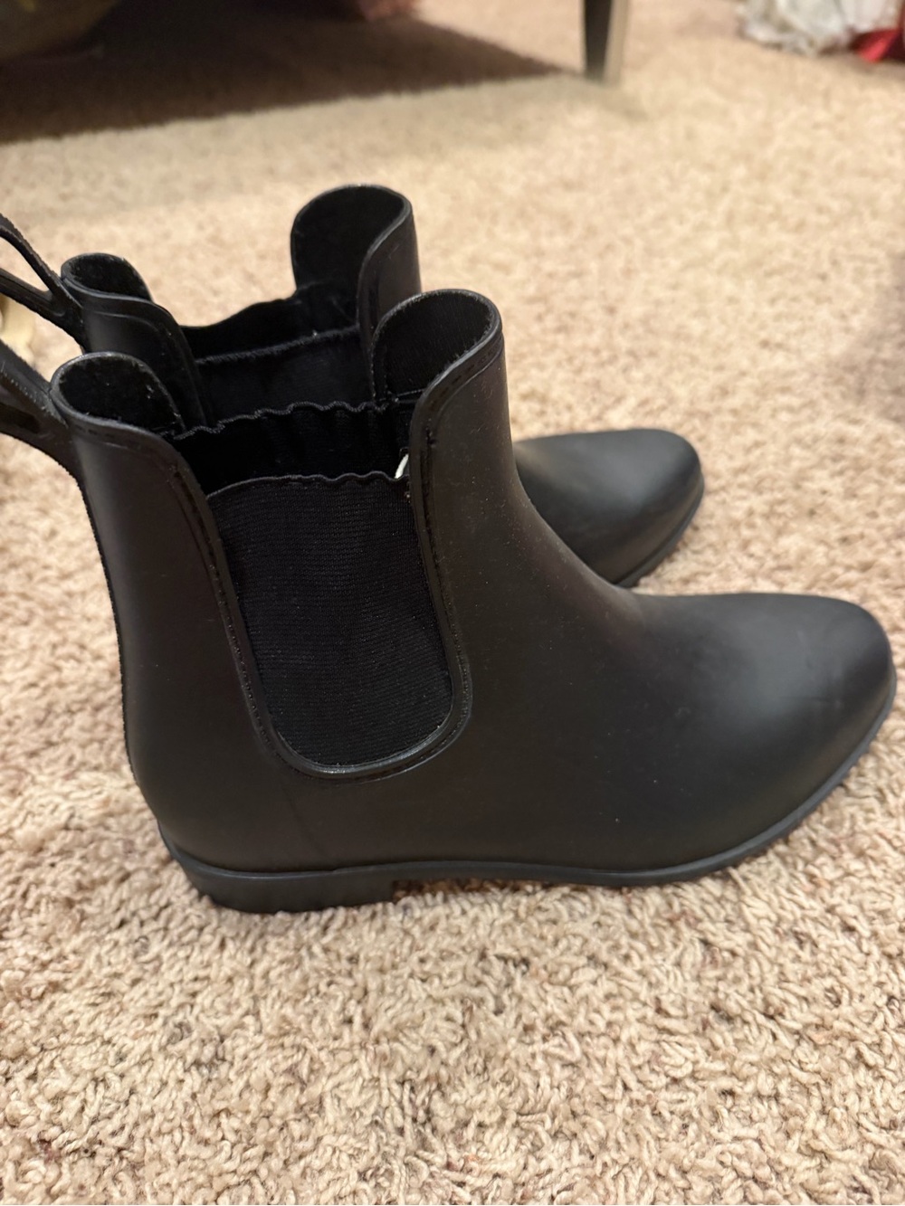Universal Thread Black Chelsea Rain Boots with Pull Tabs